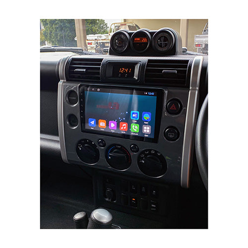 Toyota FJ Cruiser Android GPS Navigation Radio with built-in wireless CarPlay (Silver Trim)