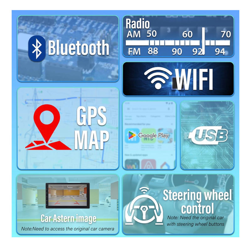 Toyota 7" HD Wireless Car Play GPS Touchscreen - Free reverse camera ()