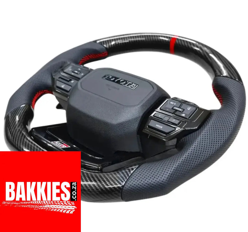 Toyota Land Cruiser LC250 GR Sport Style Carbon Look Upgrade Steering Wheel With paddle shifters Hilux
